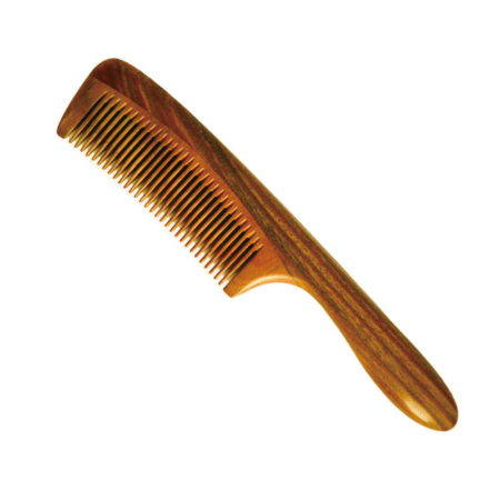 Green sandalwood fine-toothed comb | Unisex anti-static wooden comb