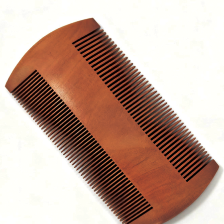 Wooden Beard Comb | Double-sided with fine and coarse teeth | Portable pocket comb for beard care
