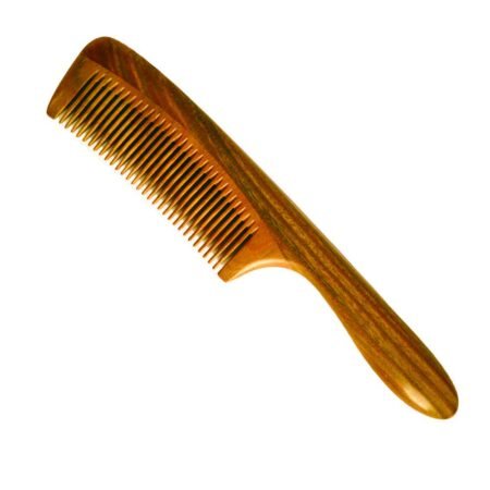 Green sandalwood fine-toothed comb | Unisex anti-static wooden comb